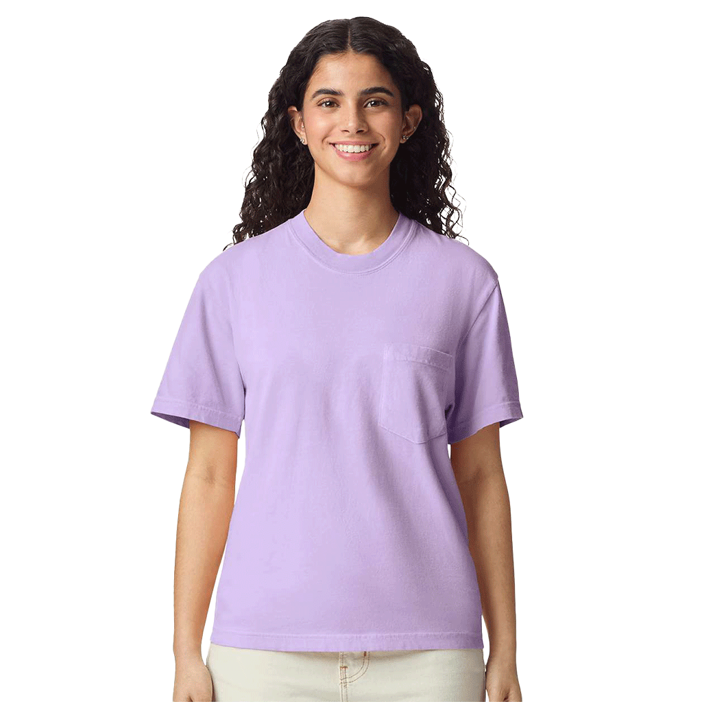 Comfort Colors Unisex Orchid Garment-Dyed Heavyweight Pocket T-Shirt