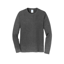 Port & Company Men's Dark Heather Grey Long Sleeve Fan Favorite Tee