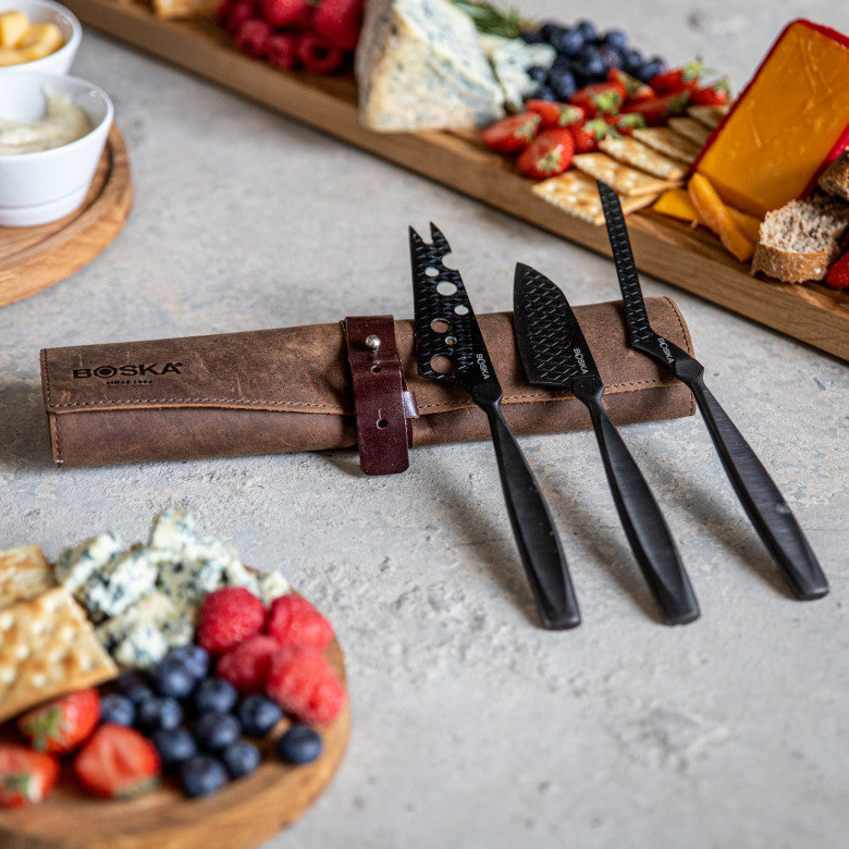 Boska Black Cheese Knife Set Monaco+ Dark