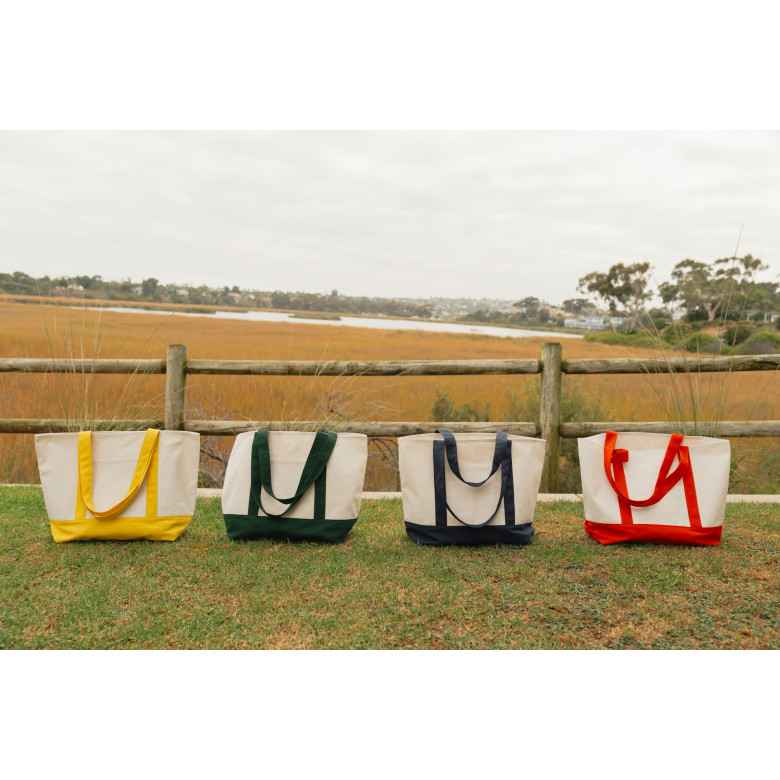 Gemline Green Large Canvas Tote