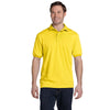Hanes Men's Yellow 5.2 oz. 50/50 EcoSmart Jersey Knit Polo