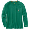 Carhartt Men's Botanical Green Force Cotton Long Sleeve T-Shirt