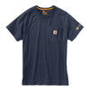 Carhartt Men's Tall Navy Force Cotton S/S T-Shirt