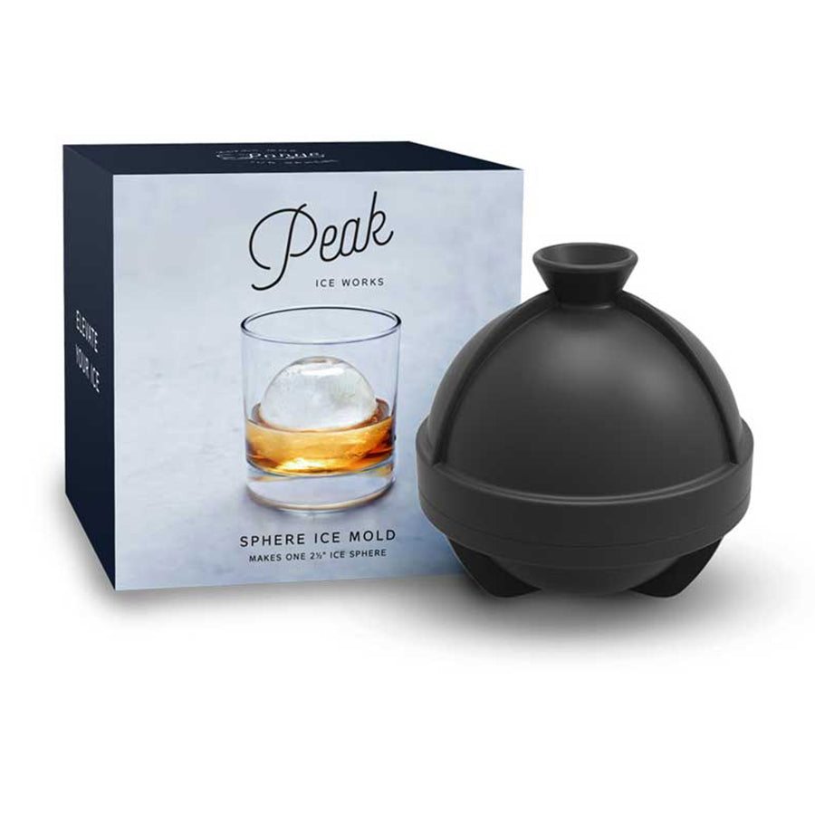 W&P Charcoal Peak Single Sphere Ice Mold & Soiree Old Fashioned Deluxe Gift Set