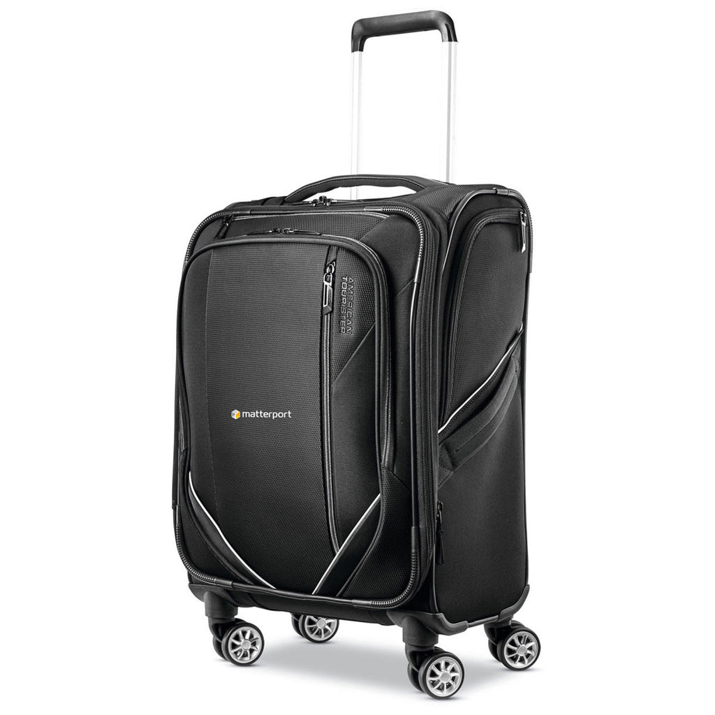 American Tourister Black Zoom Turbo 20" Spinner Carry-On