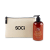 Soapbox Meyer Lemon & Tea Leaves Healthy Hands Gift Set with Tan Pouch
