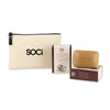 Soapbox Coconut Milk & Sandalwood Healthy Hands Gift Set with Tan Pouch