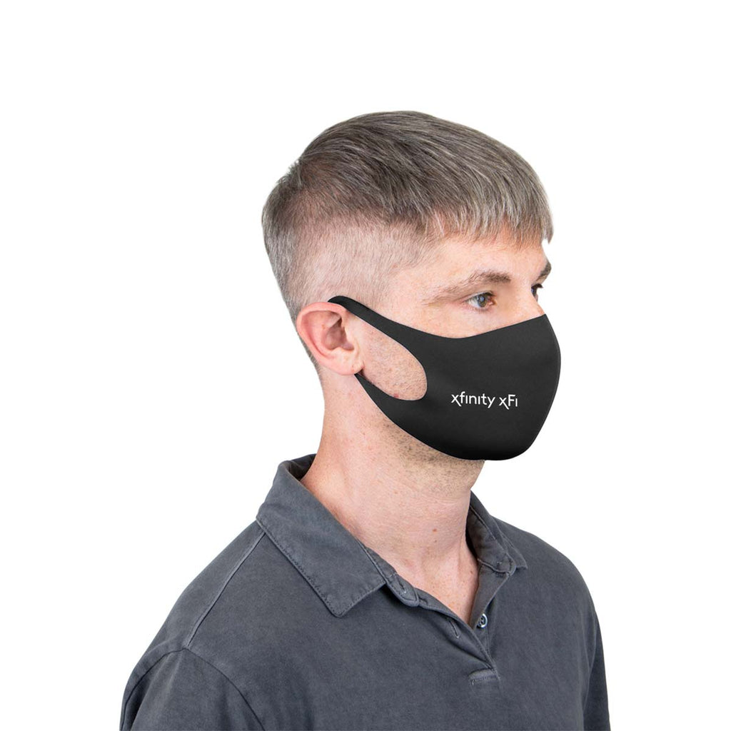 Gemline Black Reusable Stretch Face Masks (2 pack) and Hand Sanitizer PPE Kit