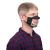 Gemline Black Reusable Clear Face Mask