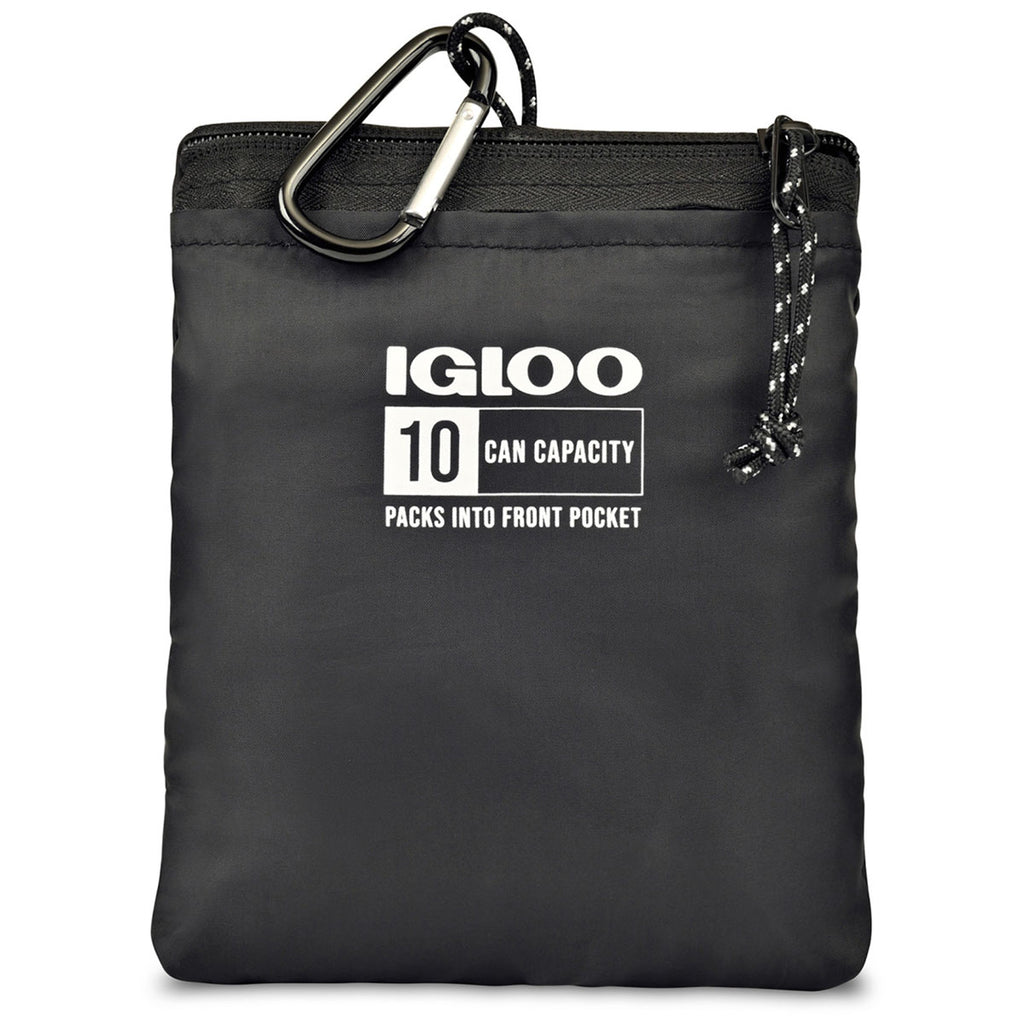 Igloo Black Packable Puffer 10-Can Cooler Bag
