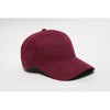 Pacific Headwear Maroon Velcro Adjustable Brushed Twill Cap