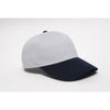Pacific Headwear Silver/Navy Velcro Adjustable Brushed Twill Cap