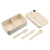 Leed's Beige Bamboo Fiber Lunch Box with Utensil Pocket