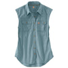 Carhartt Women's Sky Grey Force Ridgefield Sleeveless Shirt