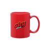 ETS Red C-Handle Ceramic Mug 11 oz