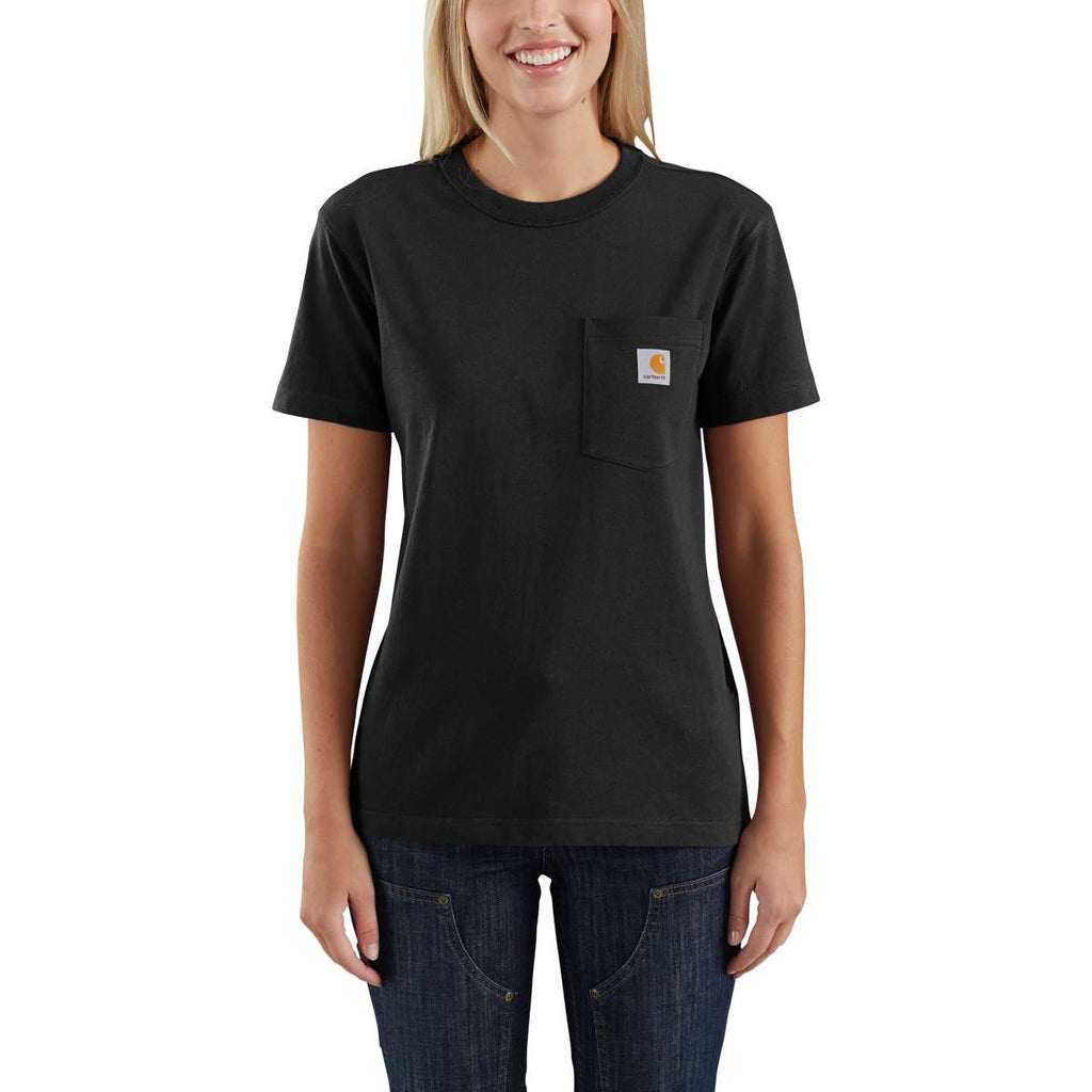 Carhartt Women's Black WK87 Workwear Pocket Short Sleeve T-Shirt