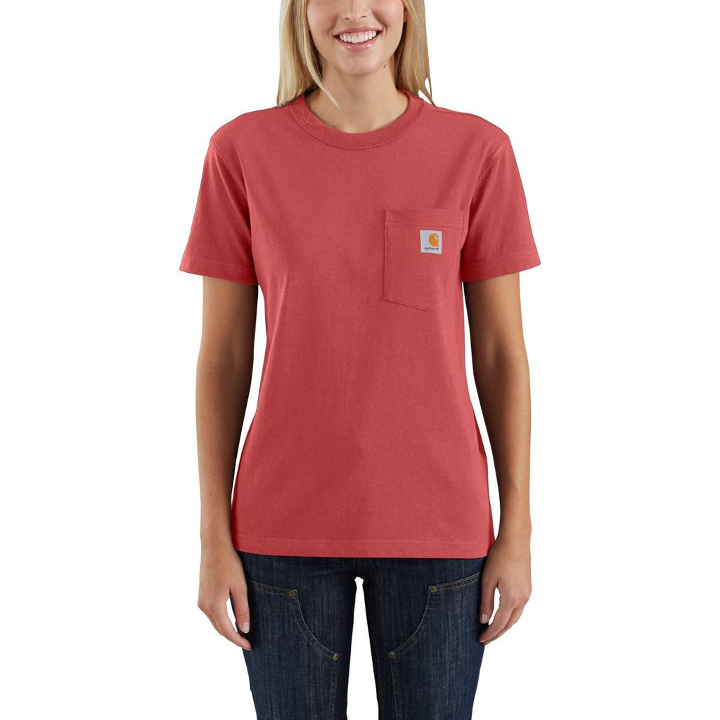 Carhartt Women's Cranberry WK87 Workwear Pocket Short Sleeve T-Shirt