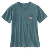 Carhartt Women's Sea Glass WK87 Workwear Pocket Short Sleeve T-Shirt