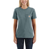 Carhartt Women's Sea Glass WK87 Workwear Pocket Short Sleeve T-Shirt