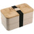 Leed's Beige Stackable Bamboo Fiber Bento Box