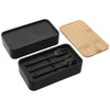Leed's Black Stackable Bamboo Fiber Bento Box