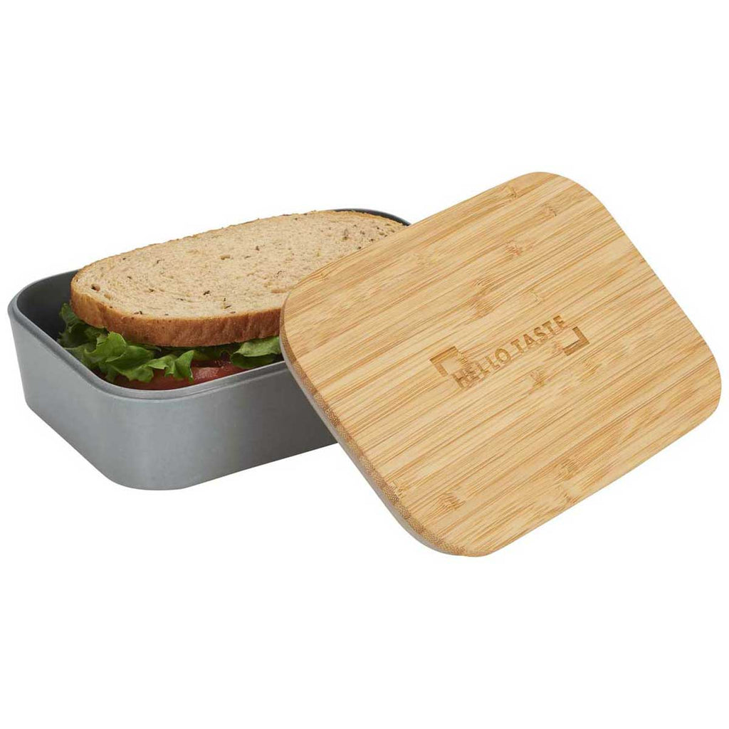 Leed's Grey Bamboo Fiber Lunch Box with Cutting Board Lid