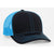 Pacific Headwear Black/Neon Blue Snapback Trucker Mesh Cap