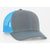 Pacific Headwear Graphite/Neon Blue Snapback Trucker Mesh Cap