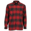 SIMMS Men's Auburn Red Buffalo Blur Plaid Coldweather Long Sleeve Shirt