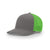 Richardson Charcoal/Neon Green Mesh Back Split Trucker R-Flex Hat