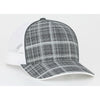 Pacific Headwear Graphite/White Crosshatch Snapback Trucker Mesh Cap