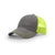 Richardson Charcoal/Neon Yellow Mesh Back Split Garment Washed Trucker Hat