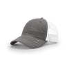 Richardson Charcoal/White Mesh Back Split Garment Washed Trucker Hat