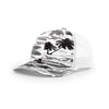 Richardson Black/White Mesh Back Island Printed Trucker Hat