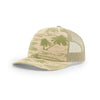 Richardson Loden/Khaki/Khaki Mesh Back Island Printed Trucker Hat