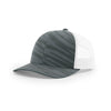 Richardson Charcoal/White Mesh Back Streak Camo Printed Trucker Hat