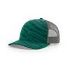 Richardson Dark Green/Charcoal Mesh Back Streak Camo Printed Trucker Hat