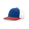 Richardson Royal/White/Red Mesh Back Tri-Colors Trucker Hat