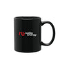 ETS Black C-Handle Ceramic Mug 11 oz