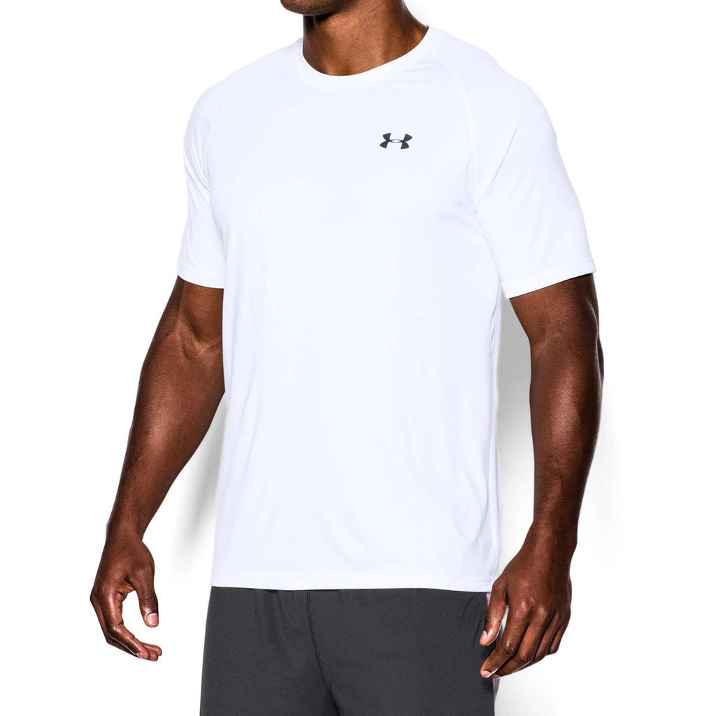 Under Armour Men's White/Black Tech Short Sleeve T-Shirt