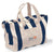Gemline Navy Large Striped Canvas Tote
