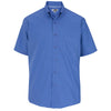 Edwards Men's French Blue Lightweight Short Sleeve Poplin Shirt