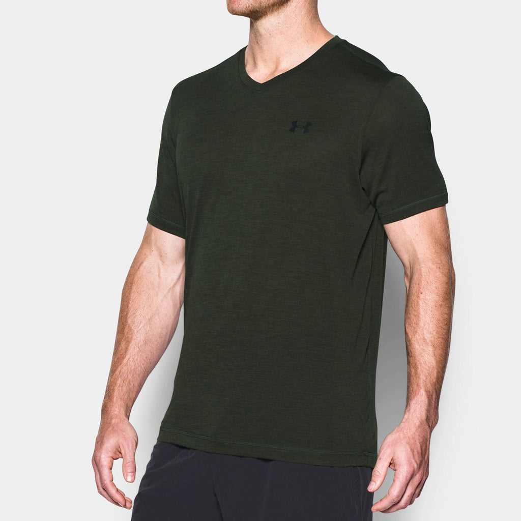 Under Armour Men's Artillery Green UA Tech V-Neck T-Shirt