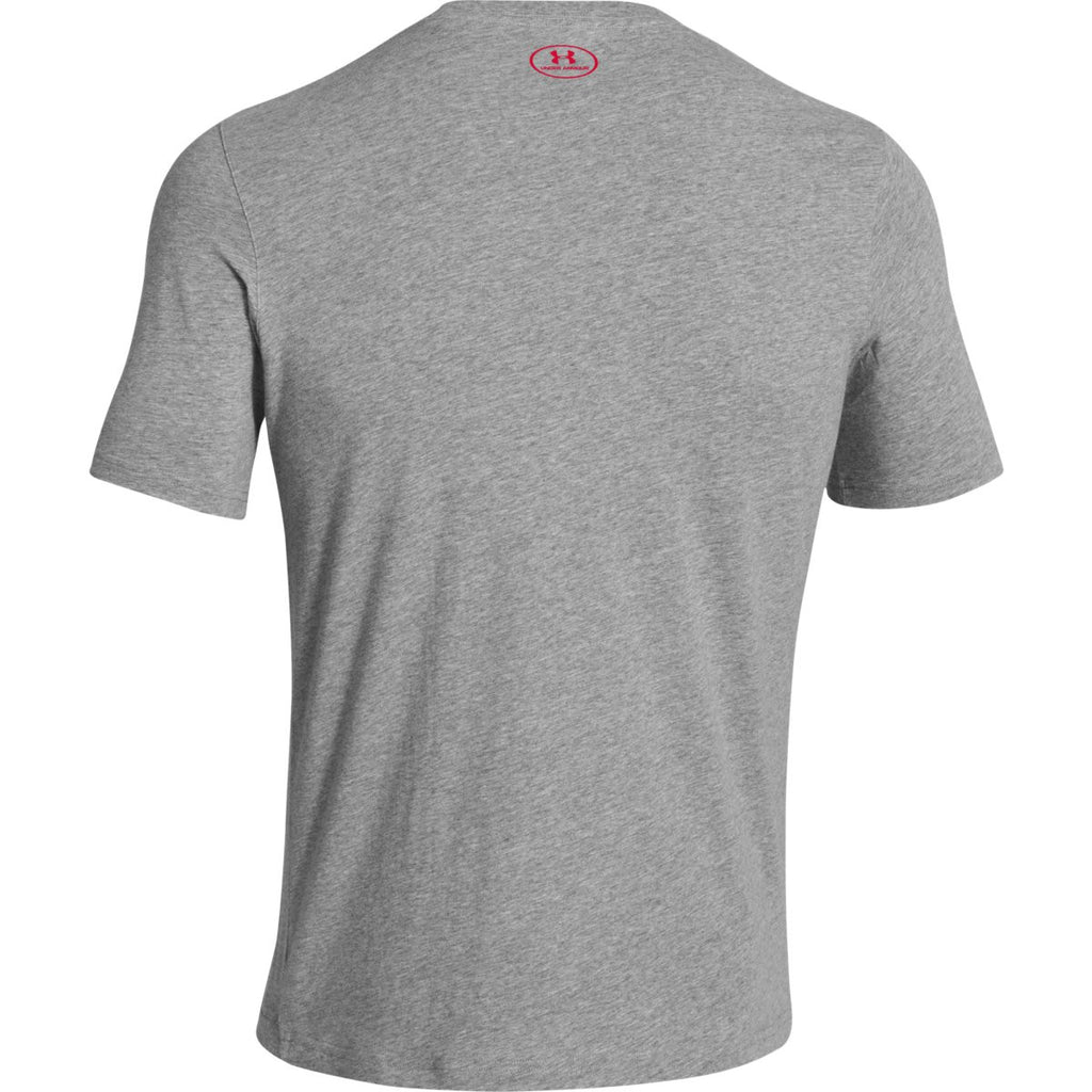 Under Armour Men's True Grey Charged Cotton Sportstyle T-Shirt