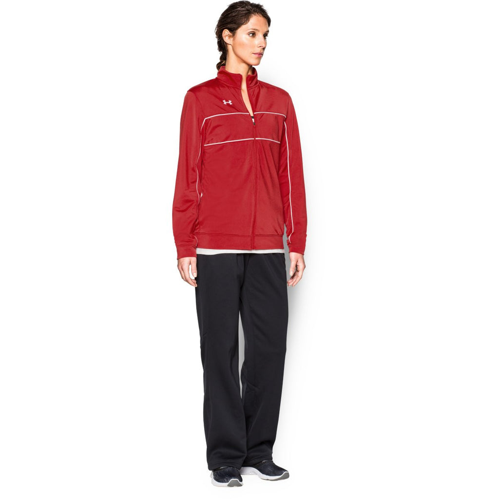 Under Armour Women's Red Rival Knit Warm-Up Jacket