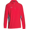 Under Armour Men's Red/Steel UA Squad Woven 1/4 Zip