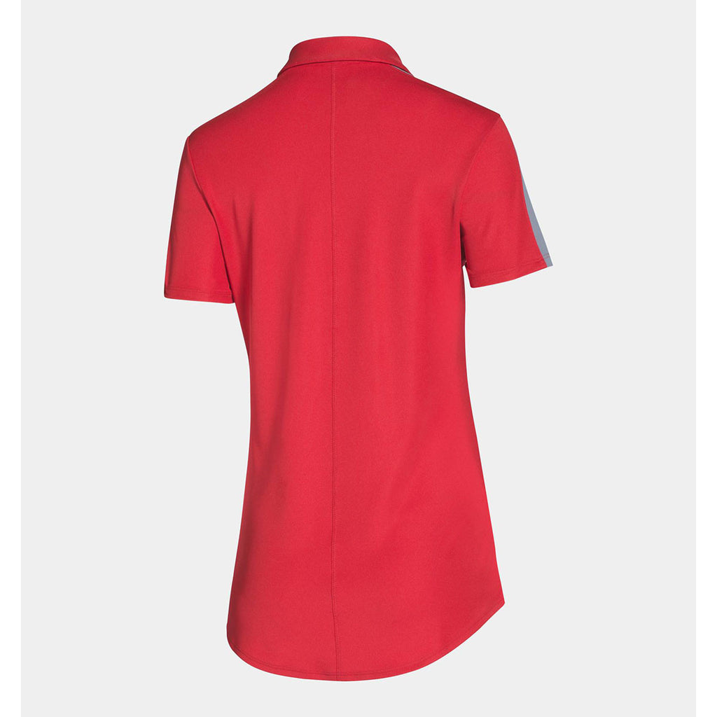 Under Armour Women's Red Team Colorblock Polo