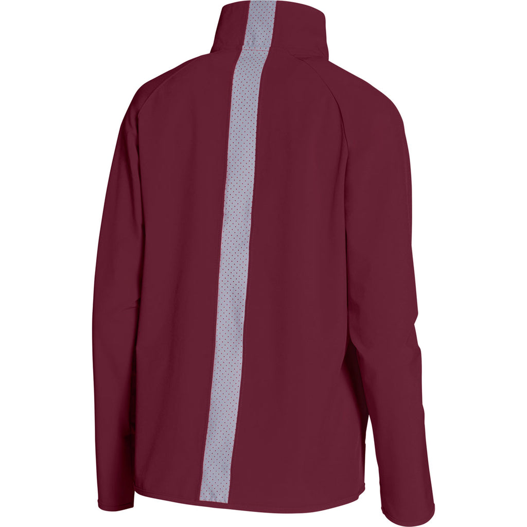 Under Armour Women's Maroon UA Squad Woven Jacket