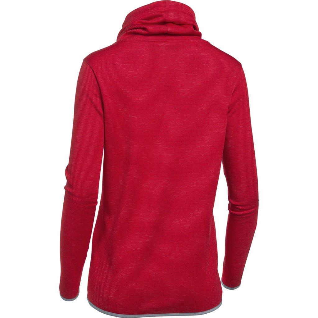 Under Armour Women's Red Full Heather Novelty Funnel Neck Hoody
