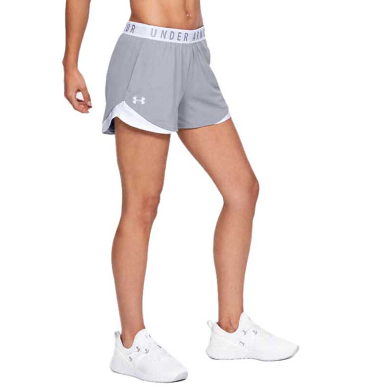 Under Armour Women's True Grey Heather Play Up Shorts 3.0